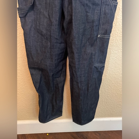 NWOT Lee x H&M Raw Denim Overall Dungaree Blue Men's size S - Picture 8 of 10